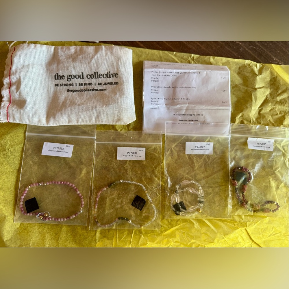 The Good Collective Bracelets New Pyrites Booty Tourmaline Garnet and more!